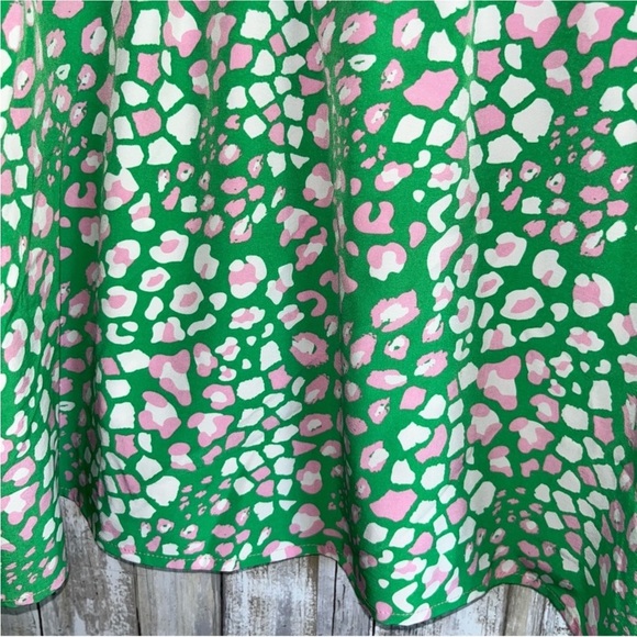Michelle McDowell Green Leopard Blouse - Picture 3 of 6